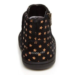 Size 11 kids Stride Rite Black Boots with Gold Stars